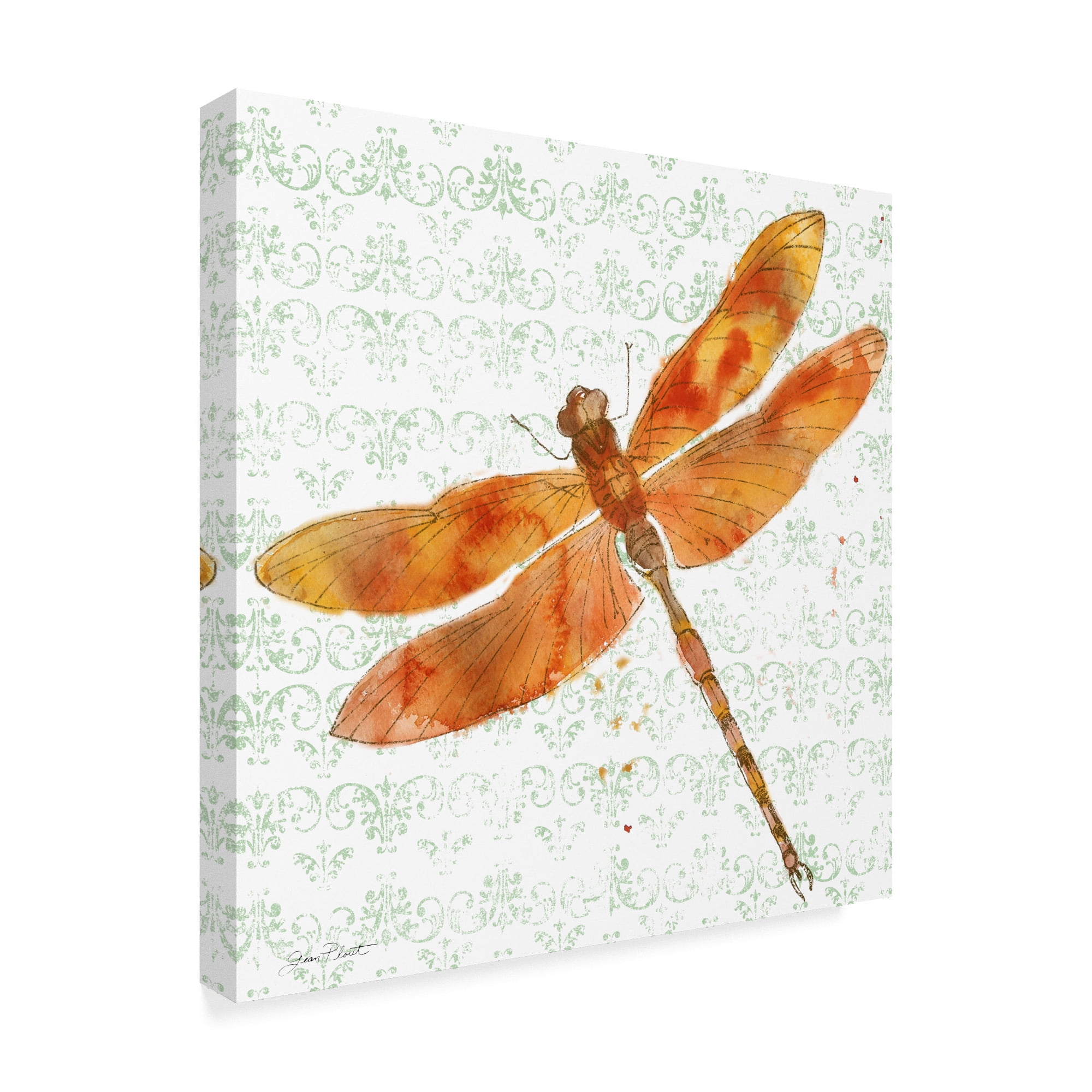 Trademark Fine Art 'Dragonfly Bliss 4' Canvas Art by Jean Plout