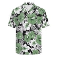 thumbnail image 4 of Hawaiian Shirts For Men Short Sleeve Casual Button Down Shirt Summer Beach Aloha Shirt Holiday Party Tropical Print Green S, 4 of 5