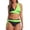 C-Green583, variant on DHFJKG Women Bikini Sets Color Block Two Piece Bathing Suit Side Tie Halter Swim Top With High Waisted Briefs Bottom Stylish Beachwear