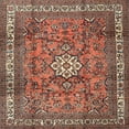 thumbnail image 1 of Ahgly Company Machine Washable Indoor Square Traditional Light Copper Gold Area Rugs, 3' Square, 1 of 7