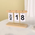 thumbnail image 1 of YAOMOBB Desk Calendar Reusable Standing Large Number Display Wooden Flipping Calendar Home Office Decor, 1 of 6