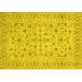 thumbnail image 1 of Ahgly Company Machine Washable Indoor Rectangle Persian Yellow Traditional Area Rugs, 5' x 7', 1 of 4