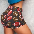 thumbnail image 6 of Seamless Workout Shorts Women - red brown American football Biker Gym Running Yoga Spandex Shorts for Women, 6 of 7