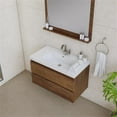 thumbnail image 4 of Paterno 42" Modern Wall Mounted Bathroom Vanity in Rosewood, 4 of 4
