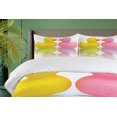 thumbnail image 4 of Ambesonne Rubber Duck Duvet Cover Sets, Duck Couple in Love, 2-King, Yellow Pink White, 4 of 7