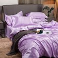 thumbnail image 3 of Ensemble de Literie en Satin - Violet, 3 of 6
