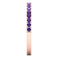 thumbnail image 4 of 0.57 ct Brilliant Round Cut Natural Amethyst 18K Rose Gold Stackable Band SZ 4, 4 of 6