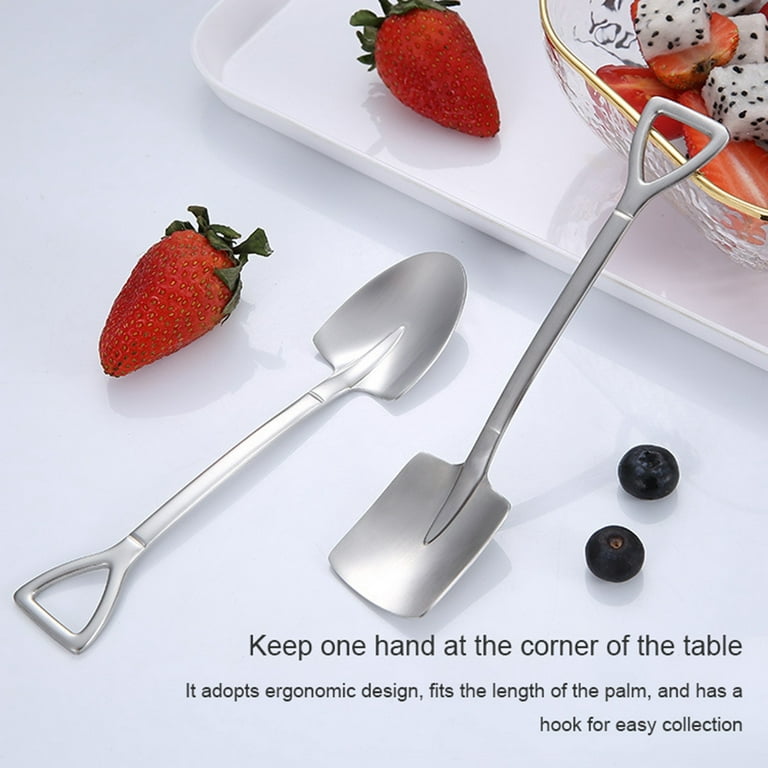 4pcs Stainless Steel Watermelon Spoon Dessert Spoon Creative Ice