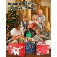 thumbnail image 6 of Heavy Duty  Christmas Tote Bags - 8 count Set with Handles,  XL 16.9"x12.6"x7.1" Bags, 6 of 7