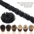 thumbnail image 4 of SEGO Messy Bun Human Fake Bun Hair Scrunchie Curly Touseld Updo DIY Ponytail Hairpiece Wavy Donut Chignons for Women, 4 of 8