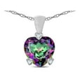 thumbnail image 2 of Star K� 7mm Rainbow Mystic Topaz Small Heart Shape Love Pendant Necklace, 2 of 9