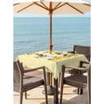 thumbnail image 2 of Outdoor Tablecloth with Umbrella Hole and Zipper, Yellow Bee Gnomes Square Table Cloth 54x54 Inch Waterproof Tablecloth, Spring Floral Daisy Farmhouse Picnic Table Cover for Patio Camping, 2 of 7
