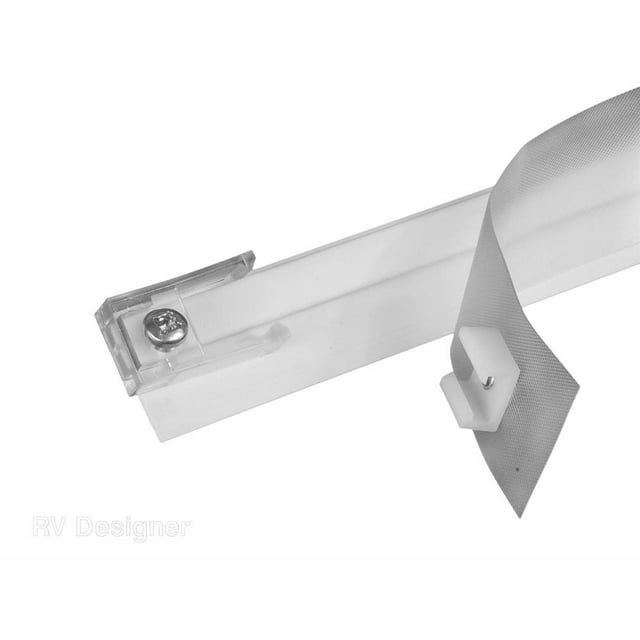RV Designer Rail de Rideau A502 Mural; Longueur 45 Pouces; avec Bande Coulissante de 72 Pouces/stop de Rail de Rideau