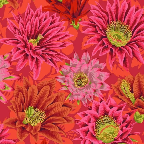 Free Spirit Fabrics Kaffe Fassett Collective 2019 Red Cactus Flower