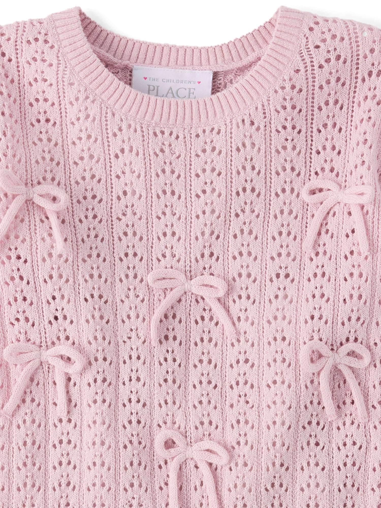 The Children's Place Toddler Girls Long Sleeve Bow Sweater, Sizes 12M-5T