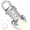 Silver, variant on CLIQKWEN 500LM Mini Keychain Flashlight, USB Rechargeable Super Bright LED Flashlight, Small Waterproof Portable Flashlight for Camping Emergency, Silver
