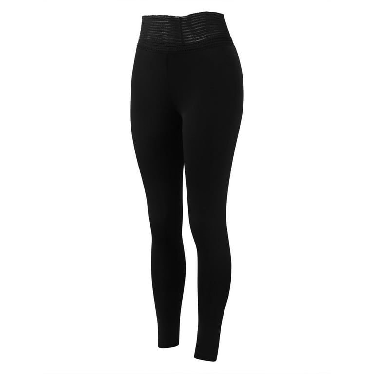 Athletic Works Leggings for Women Yoga Pants with Pockets Warm Yoga Pants V  Cut Women's Casual Running Tights Solid Color Hip-lifting Slim-fitting Lace  Edge Stitching High-waist Stretch Fitness Pants 