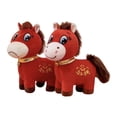 thumbnail image 1 of Caballo de peluche de juguete, figura de peluche decorativa, animal de peluche suave, lindo Año Nuevo chino 20 centímetros, 1 of 9