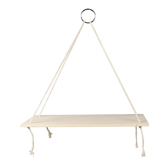 Wooden Wall Rope Hanging Shelf- Size 13.37 x .027 x 5.2 in