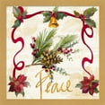 thumbnail image 3 of Great Art Now Christmas Poinsettia Ribbon B by Lanie Loreth, 2 Piece Framed Art Set Each 13"W x 13"H, 3 of 3