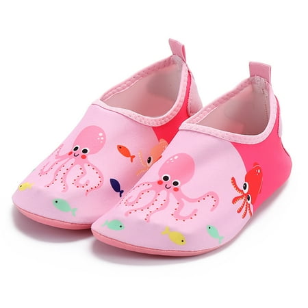 

Hunpta Kids Wading Shoes Boys Girls Quick Drying Swim Water Shoes Kids Cartoon Beach Barefoot Shoes