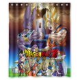 thumbnail image 1 of TOUXIHAA Dragon Ball Z Rideau de Douche Ensemble de Rideaux de Salle de Bain avec Crochets Taille 60x72 Pouces, 1 of 5
