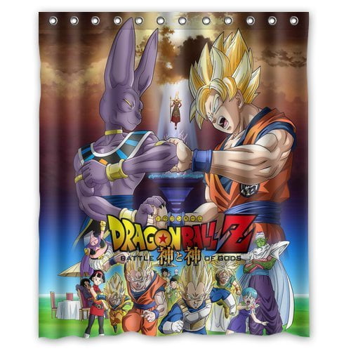 TOUXIHAA Dragon Ball Z Rideau de Douche Ensemble de Rideaux de Salle de Bain avec Crochets Taille 60x72 Pouces