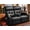 Black, variant on RV Loveseat Recliner, Massage Wall Hugger Recliners Sofa with USB, Side Pockets, Cup Holders and Removable Armrest, for RV and Home Theater, Brown