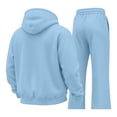 thumbnail image 4 of Iaqnaocc Mens Sweat Suit 2 Piece Set Athletic Casual Zip Up Hoodie and Wide Leg Sweatpants Work Out Fall Sweatsuits for Men with Pocket Sky Blue M, 4 of 6