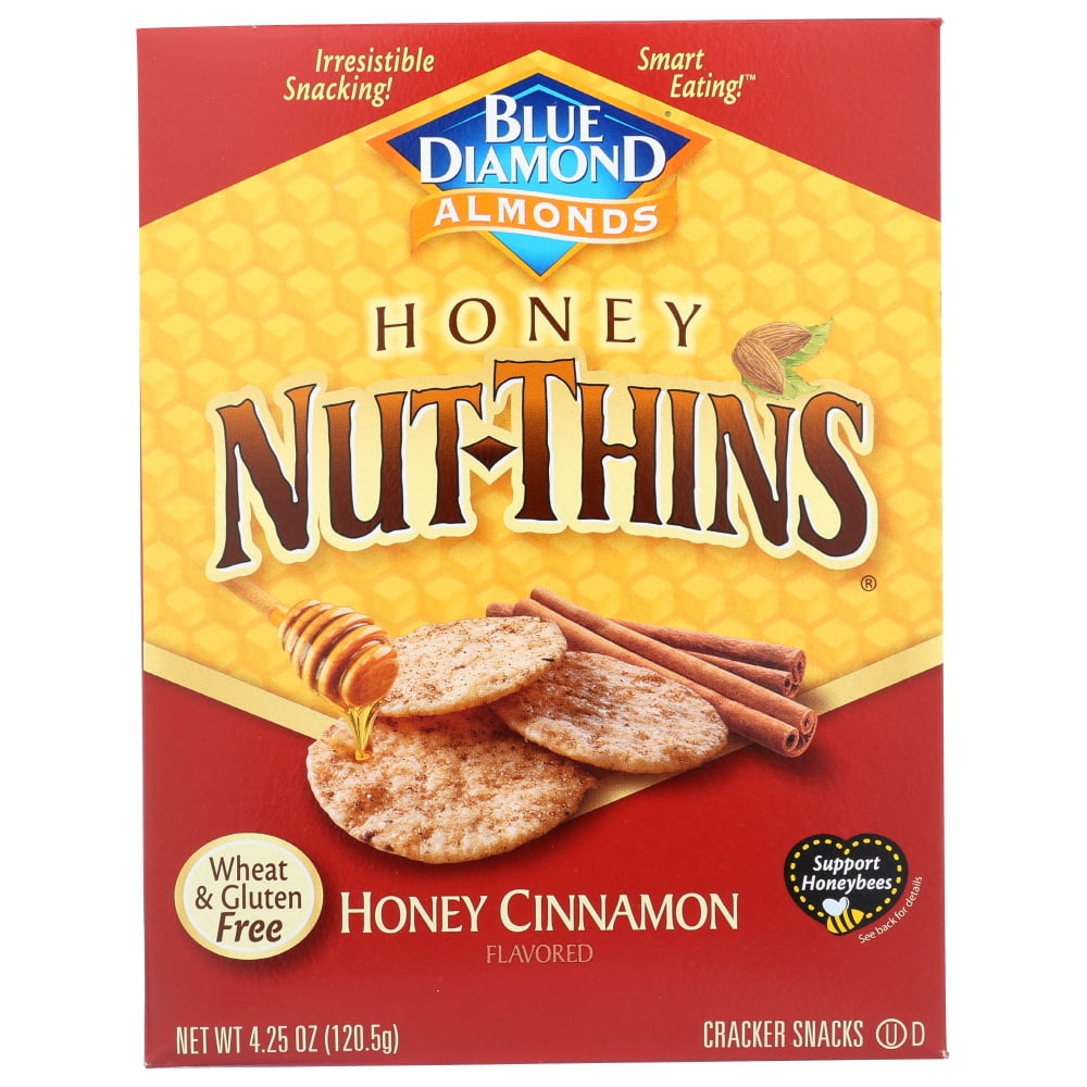Blue Diamond Nut Thin Crackers Honey Cinnamon , 4.25 Oz