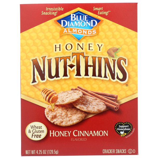 Blue Diamond Nut Thin Crackers Honey Cinnamon , 4.25 Oz