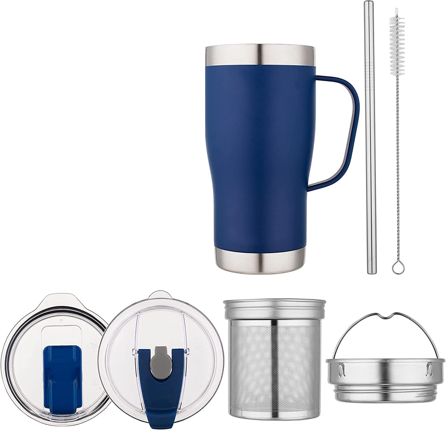  GiNT 17oz Travel Tea Mug with Infuser and Two Lids