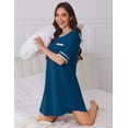 thumbnail image 4 of Ekouaer Womens Sleepwear for Sleeping Plus Size Nightgown for Women Pajama Dress Nightshirt with Pocket Short Sleeve Nightgowns, 4 of 6