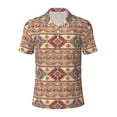 thumbnail image 2 of Daiia Traditional Tribal Aztec Pattern Men’s Polo Shirts,Solid Deck Shirt,Classic Fit, Breathable Cotton Polo for Casual and Sport Wear-Medium, 2 of 7