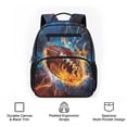 thumbnail image 6 of Uorisanigo Fire Lightning Rugby School Backpack for Boys Ages 5-9, Large Capacity Daypack with Adjustable Shoulder, Breathable Elementary Bookbag for Hiking Camping, 6 of 7