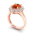 thumbnail image 2 of Halo Engagement Ring for Women - 2.72ct Simulated Red Diamond in 18K Rose Gold Promise Ring, 2 of 6