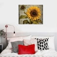 thumbnail image 3 of General Canvas Painting 20x16in Wall Art Picture Sunflower Gray Bathroom Decor White, 3 of 3