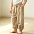 thumbnail image 2 of KyCheLot Cotton Sweatpants for Kids Full Length Elastic Waist Joggers with Pockets Trendy Cute Schoolwear, 2 of 5