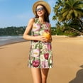 thumbnail image 3 of Balery Tulips Flowers Pattern Women’s Summer Dresses – Loose Sleeveless Sundress, Casual and Comfortable Beach Dress for Hot Days, 3 of 7