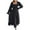 Black, variant on Women Long Sleeve Solid Color Square Neck Office Style Flared Sleeve Ruffled Wedding Guest Dress Evening Dress,Fall Winter Birthday Dresses for Women,Women Party Dress,Army Green,L