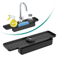 thumbnail image 2 of Silicone Faucet Splash Guard Kitchen Sink Splash Guard Upgraded Faucet Water Catcher Tray Sink Sponge Holder Black, 2 of 6