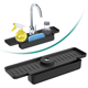 thumbnail image 2 of ckepdyeh Protector contra salpicaduras de silicona para grifo de cocina Protector contra salpicaduras para fregadero Bandeja colectora de agua para grifo mejorada Soporte para esponja para fregadero, 2 of 6