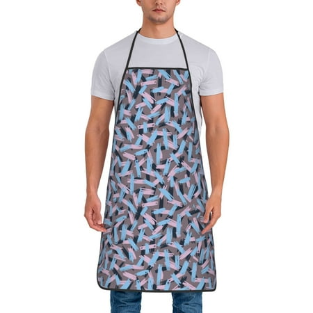 

Apron for Men Women Abstract blue line Waterproof Chef Kitchen Baking Apron with Long Ties Aprons for Cooking Baking and Gardening Kitchen Collection