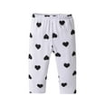 thumbnail image 2 of Infant Baby Girl Heart Shaped Pants Ribbed Casual Leggings White & Orange & Pink 3-6 Months, 2 of 6
