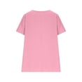 thumbnail image 4 of GUACER Womens Summer Short Sleeve Blouses Casual Round Neck Cotton Linen Button Trendy T Shirts, 4 of 9