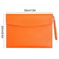 PLPPYFS Envelope Case A4 PU Leather File Jacket Pocket Folder Document ...