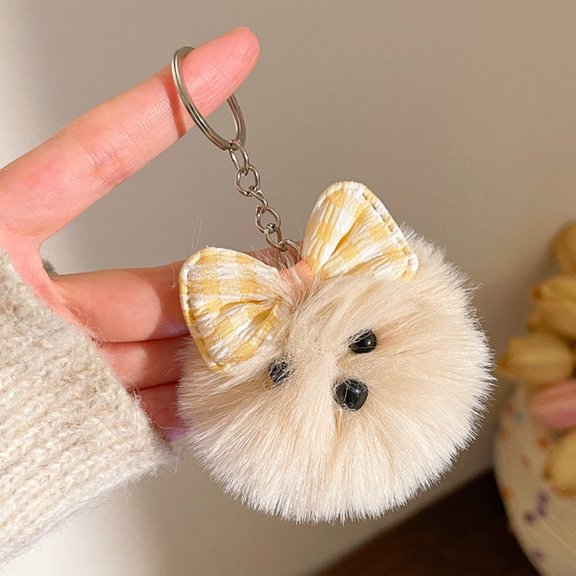 Cartoon Plush Ball Bag Hanging Accessories Keychain Accessories Plush Toys Pendants ackpack Decoration Gift For Girls