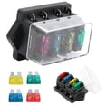 thumbnail image 3 of 12V/24V 4 Way Car Truck Auto Blade Fuse Box Holder Circuit Standard ATO +4X Fuse, 3 of 3