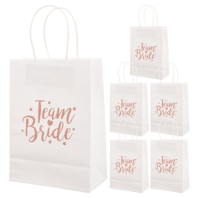 6 bolsas de regalo para bodas, bolsas de mano para recuerdos de fiestas, bolsas de regalo para damas de honor, bolsas de papel.
