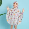 thumbnail image 2 of MIASHUI Ponchos de Pluie pour Enfants Imperméables Réutilisables pour Garçons et Filles Manteau de Pluie, Blanc, P, 2 of 4